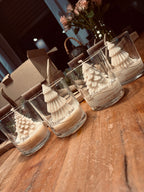 Kleine Tannenbaum Glaskerzen