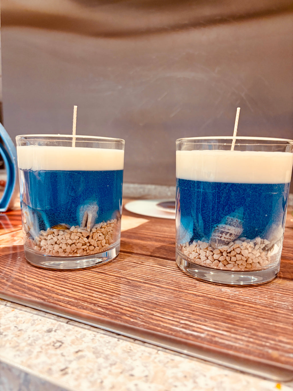 B Ware Deko-Kerze „Meerblick“