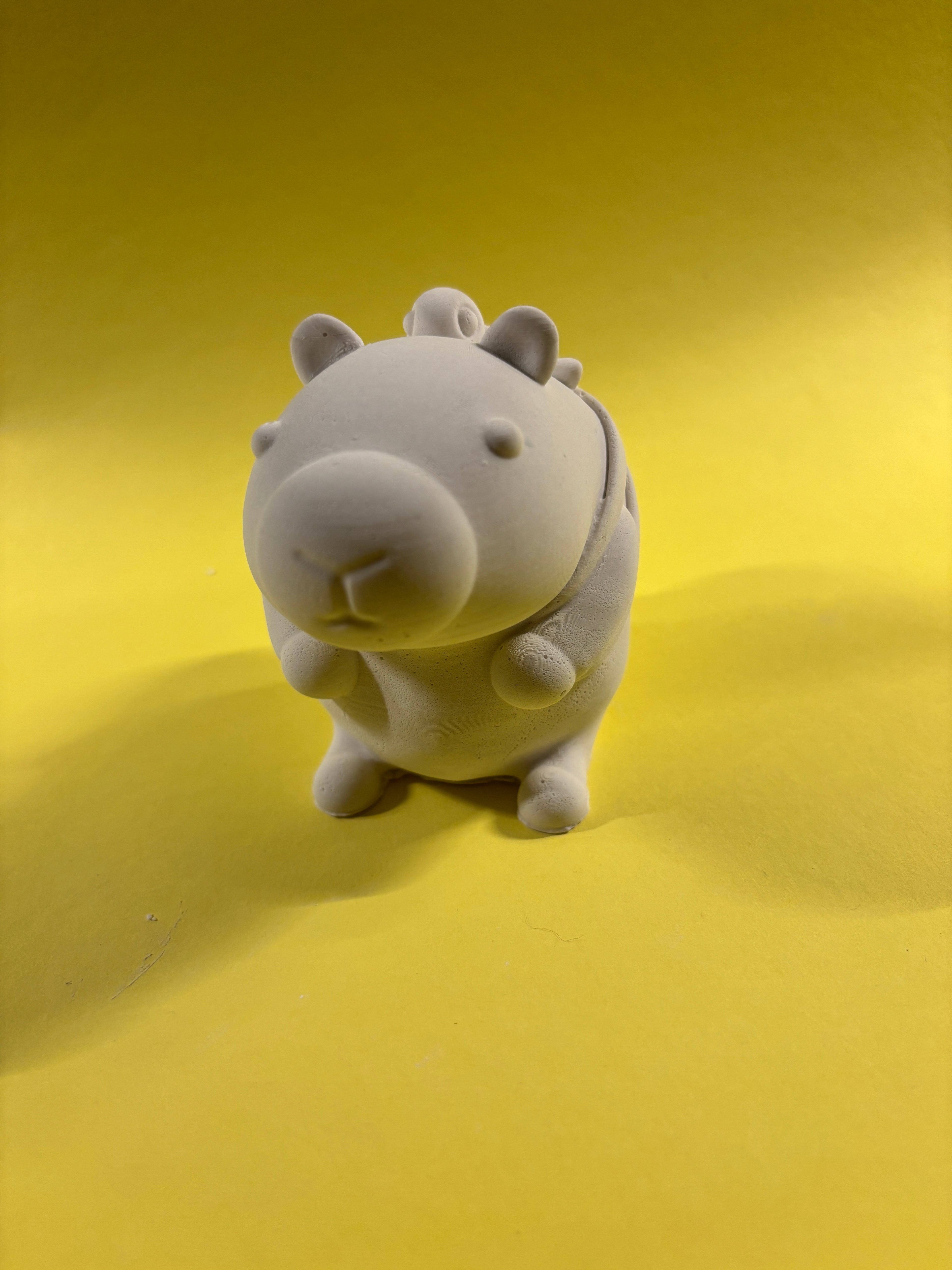 Capybara mit Schildkröten-Rucksack