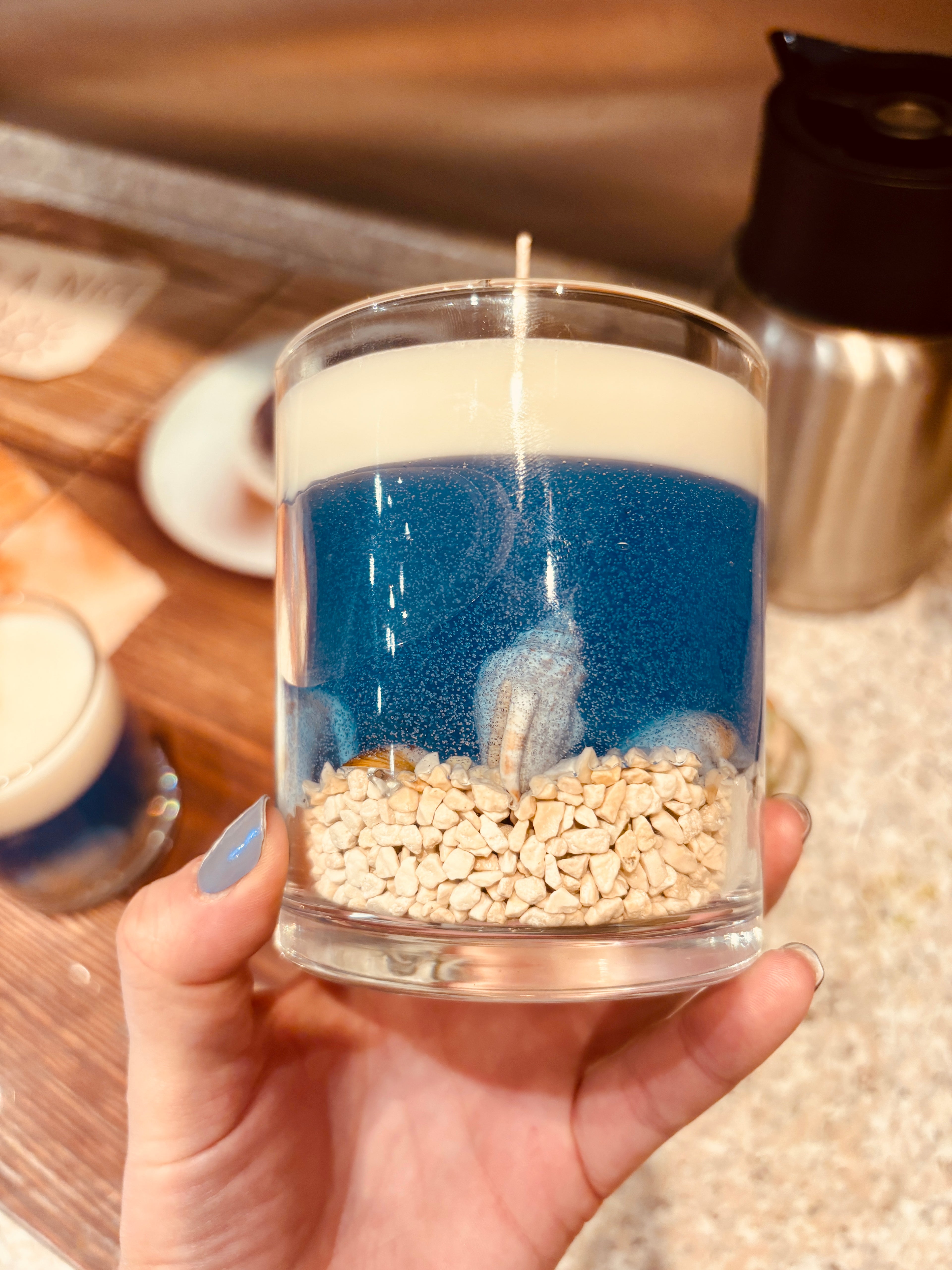 B Ware Deko-Kerze „Meerblick“