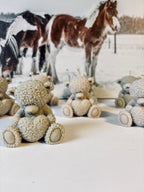 Teddybär mit Herz Kerze