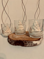 Kleine Tannenbaum Glaskerzen