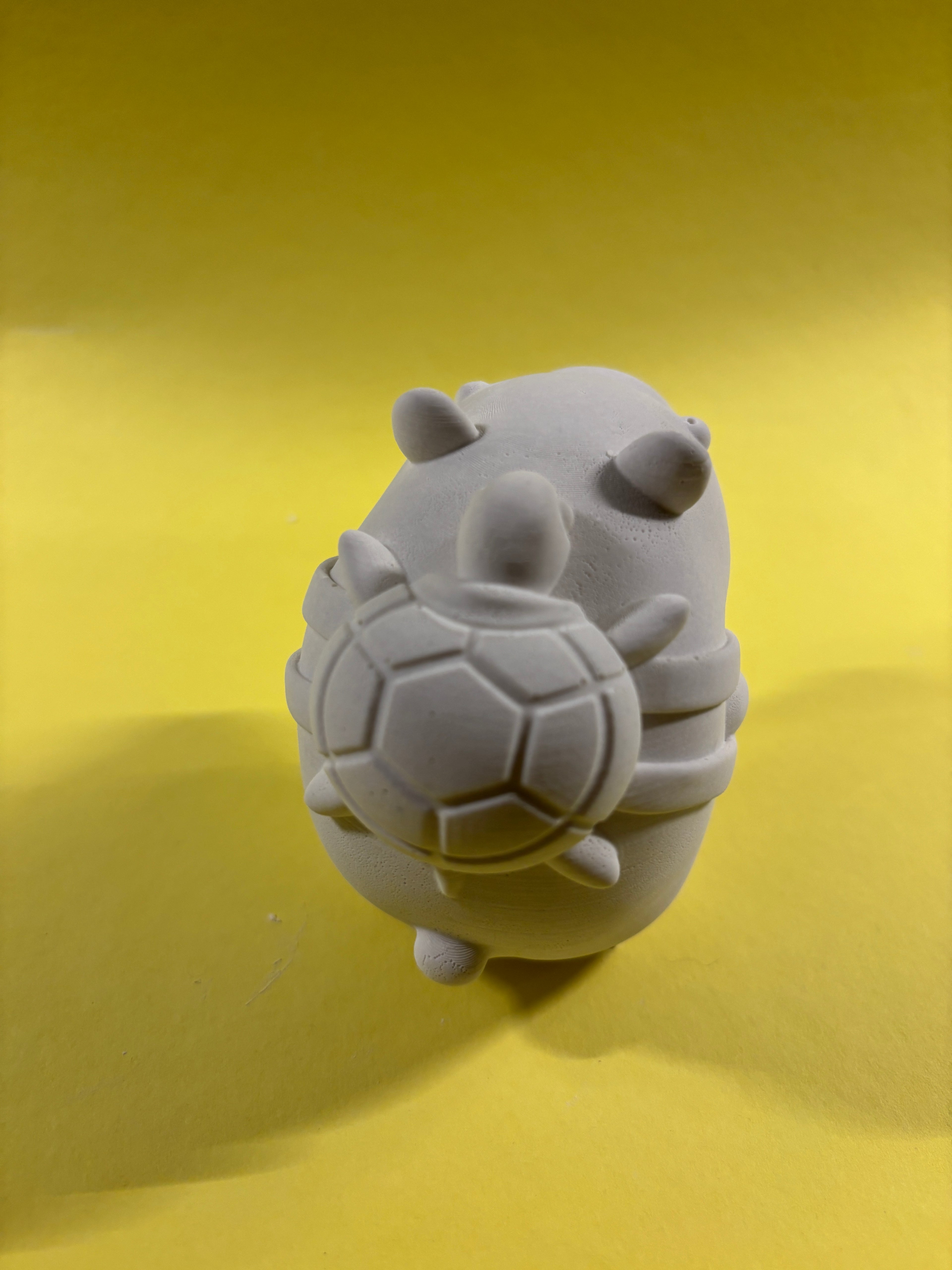 Capybara mit Schildkröten-Rucksack